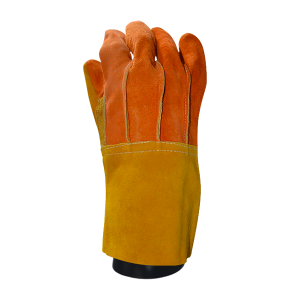 Guante Carnaza Largo LAMIRA Naranja/Amarillo AS-329 RIZO-2
