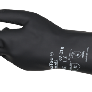 Guante Ansell Marigold G17K Negro Extra Largo para Protección Química