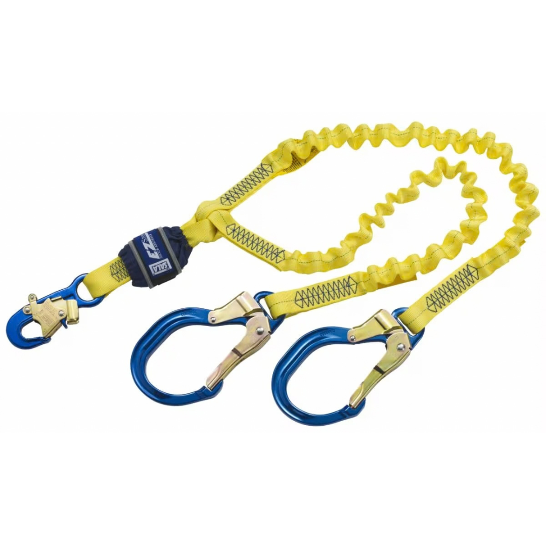 Eslinga Amortiguadora de Doble Tramo 3M™ DBI-SALA® EZ-Stop™ con Gancho de Acero Eslinga Amortiguadora de Doble Tramo 3M™ DBI-SALA® EZ-Stop™ con Gancho de Acero