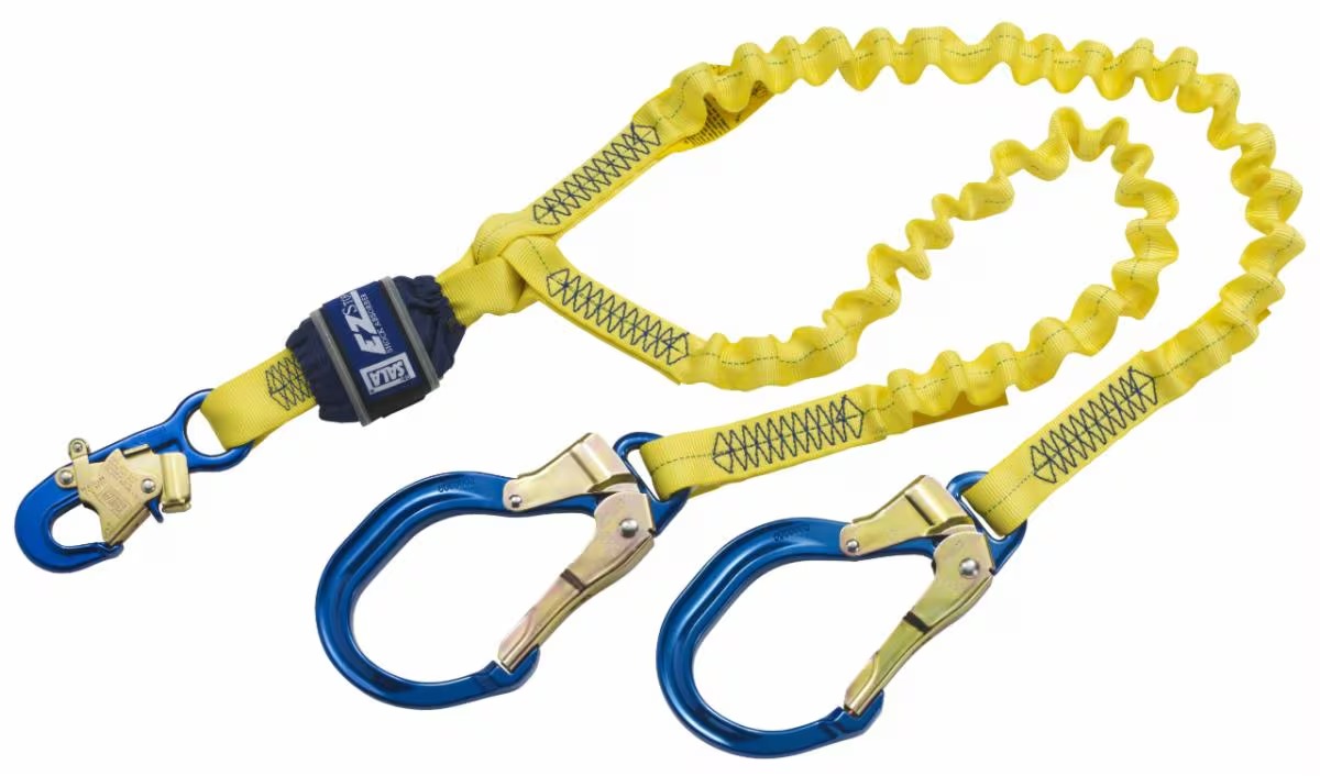 Eslinga Amortiguadora de Doble Tramo 3M™ DBI-SALA® EZ-Stop™ con Gancho de Acero Eslinga Amortiguadora de Doble Tramo 3M™ DBI-SALA® EZ-Stop™ con Gancho de Acero