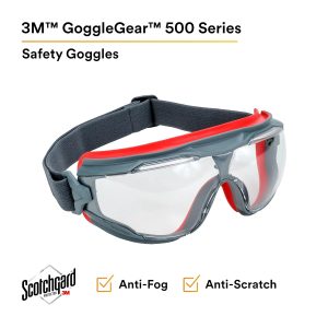 Lente 3M™ GoggleGear™ GG501SGAF — Claro Antiempaño Scotchgard™ Protección Salpicaduras y Polvo
